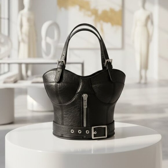 Handbags - 💋Chic Sexy Corset-Style Small Bucket Handbag Punk Purse with Bold Personality❤️